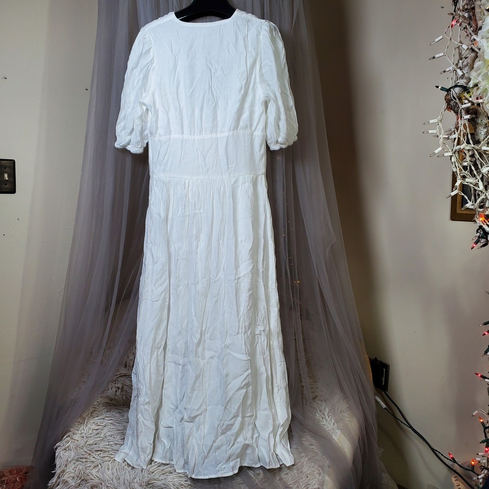 Commense Coastal Cowgirl White Maxi Dress Sundress Western Cottage M Bohemian - Picture 5 of 7